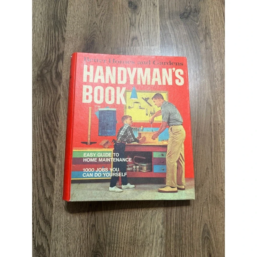 Better Homes and Gardens Handyman's Book Vintage Ring Binder Red DIY Manual Good